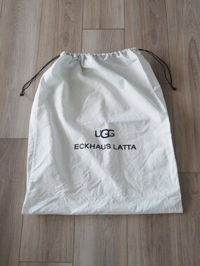UGG Eckhaus Latta Large White Drawstring Dust Bag Shoe Storage 21x27"